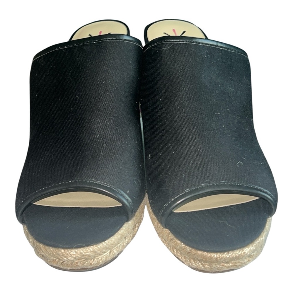 Isaac Mizrahi Black and Tan Wedge Sandals Size Women’s Size 10 NWT - Picture 2 of 7